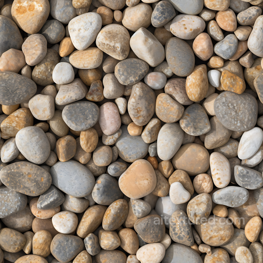 Stone Pebbles PBR Texture with Smooth Rounded Shapes and Earthy Tones seamless Stone PBR texture