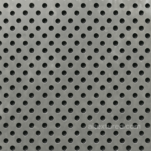 Perforated Steel Furniture Metal Surface seamless Furniture metal PBR texture