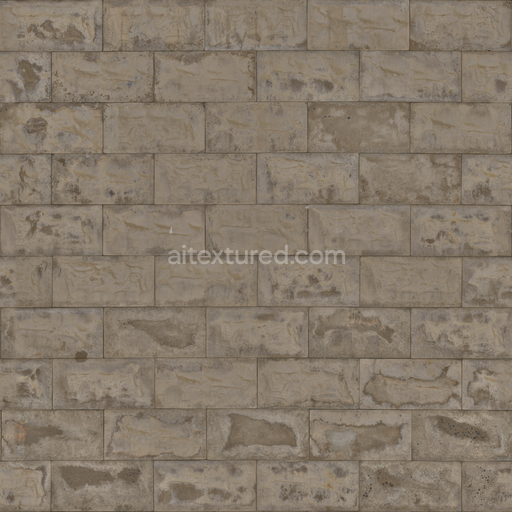 Seaworn Stone Tiles — Exterior Coarse Stone Stone Blocks — PBR seamless 3D texture