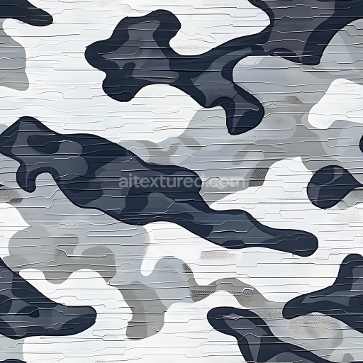Seamless 3D Arctic Camouflage PBR Texture with Snow and Ice-Inspired Palette