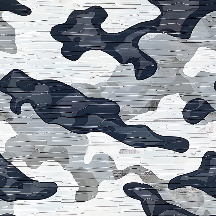 Arctic Camouflage with Snow and Ice-Inspired Palette seamless PBR texture preview