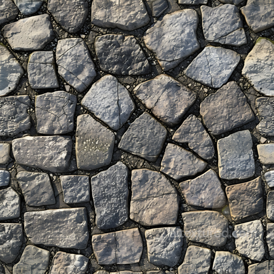Worn Stone Pavement PBR Texture with Cracks and Mossy Details Stone texture preview
