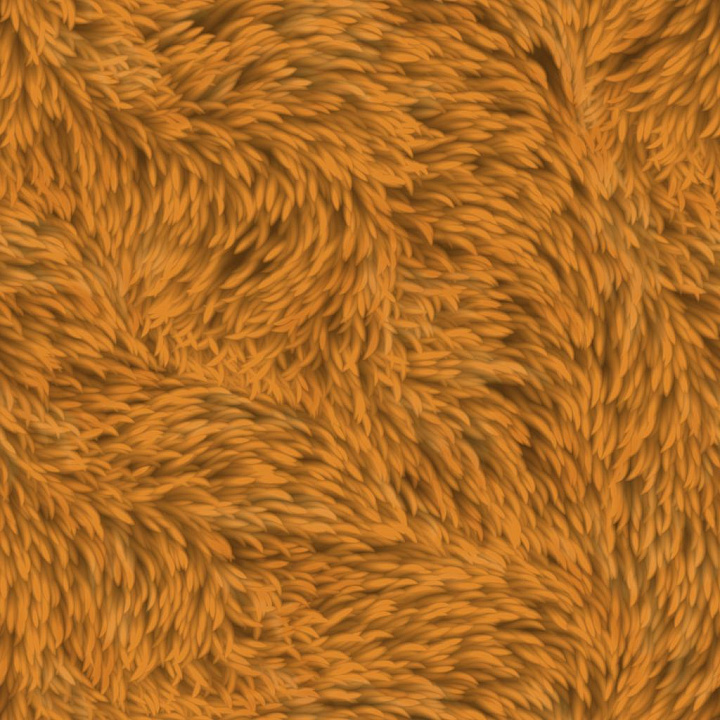 Stylized Fur and Hair seamless PBR texture preview