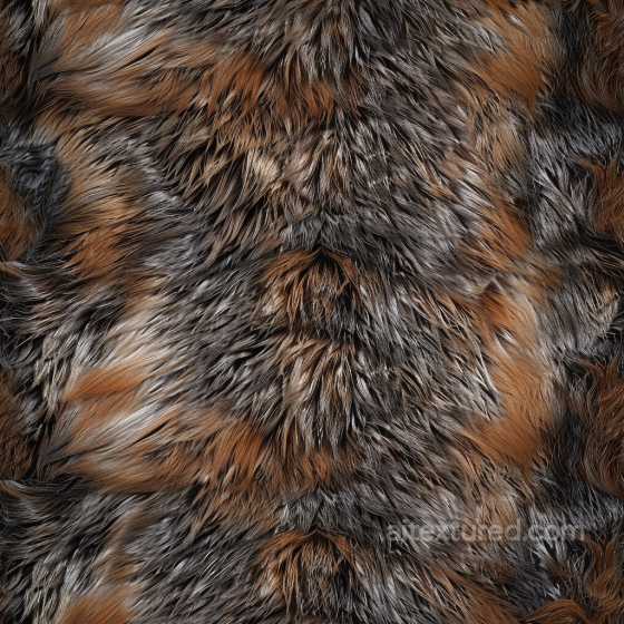 Realistic Mixed Brown and Black Fur Leather Seamless Texture Leather texture preview