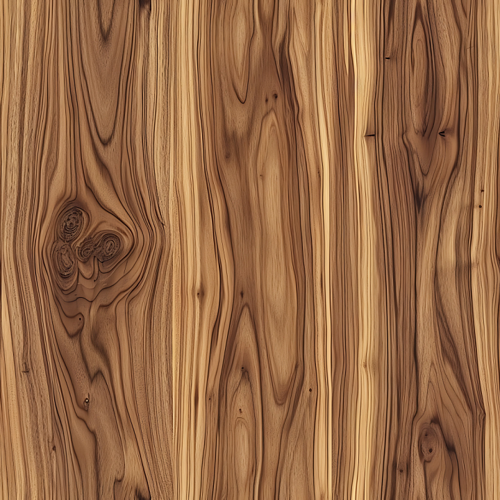Rustic Hickory Wood Floor with Knots and Grain Variations seamless PBR texture preview