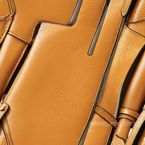 Vintage Tan Pebbled Leather PBR Texture with Stitched Panels Leather texture preview