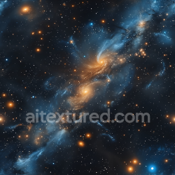 seamless Seamless 3D PBR Space Texture Featuring Swirling Spiral Galaxies and Star Clusters texture 8k free download PBR