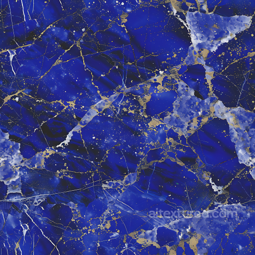 Lapis Lazuli Marble PBR Texture Featuring Deep Blue and Gold Veined Pattern seamless Marble PBR texture