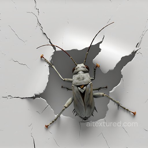 Cracked & Holed White Paint PBR Texture with Peeling Edges seamless Cracked & Holes PBR texture