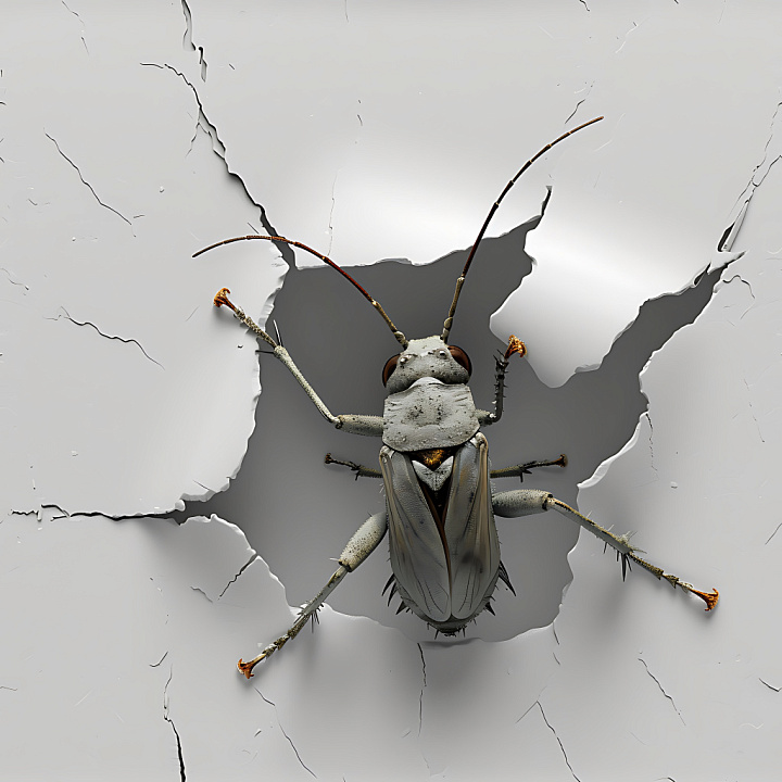 Cracked & Holed White Paint with Peeling Edges seamless PBR texture preview