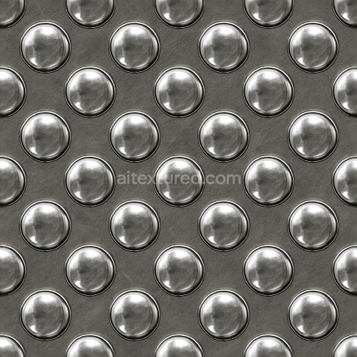 Preview — Seamless 3d texture pbr 8k tactile plate circular bumps on glossy finish stainless steel