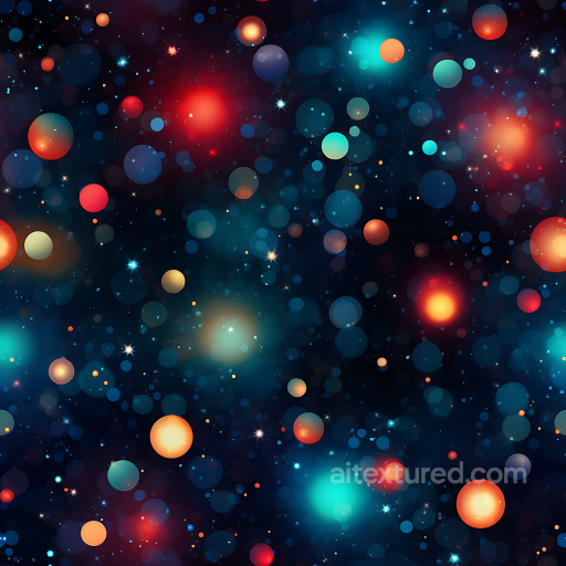 Space PBR Texture Featuring Colorful Orb Nebula and Starfield seamless Star, space, planets PBR texture