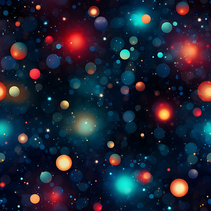 Space Featuring Colorful Orb Nebula and Starfield seamless PBR texture preview