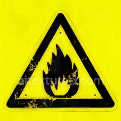 seamless Warning Sign Hazard Symbol Graphic Yellow Triangle Flame Safety Danger texture 8k free download PBR