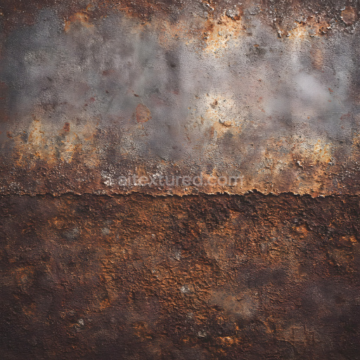 Seamless 3D PBR Rusty Cracked Metal Texture with Corrosion and Surface Degradation