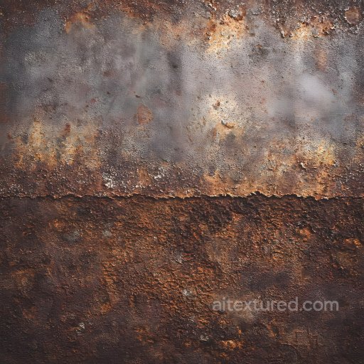 Rusty Cracked Metal Texture with Corrosion and Surface Degradation seamless Rust PBR texture