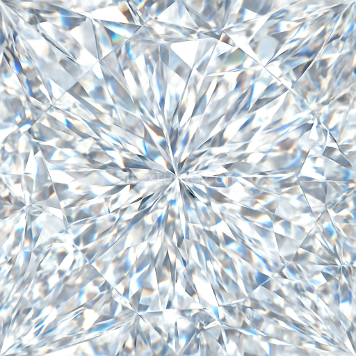 Seamless 3d texture pbr 8k diamond crystalline structure with facet cuts and reflective surface light dispersion