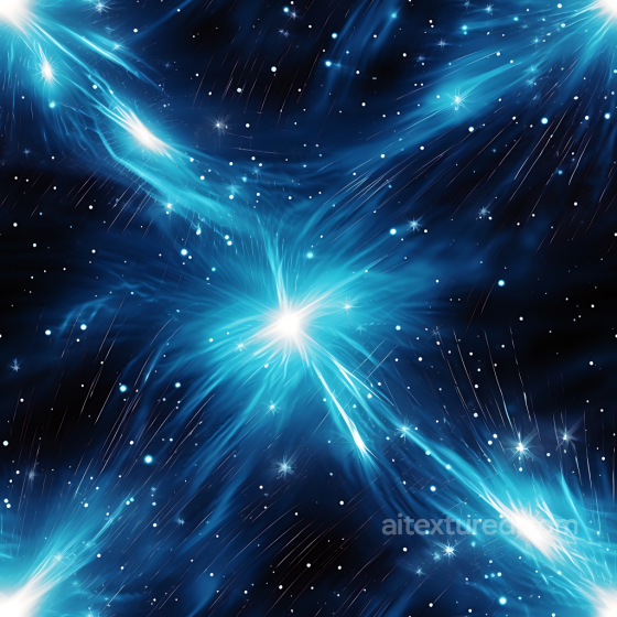 Space PBR Texture Featuring Neon Blue Cosmic Nebula and Starfield Star, space, planets texture preview