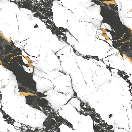 Black and White Marble PBR Texture with Gold Veining and Matte Finish Marble texture preview