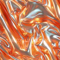 seamless Seamless 3D PBR Texture of Glossy Wrinkled Fabric in Orange and Silver texture 8k free download PBR