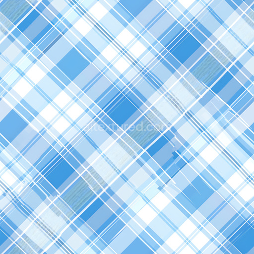 Seamless Blue and White Plaid 3D PBR Texture with Fine Line Details