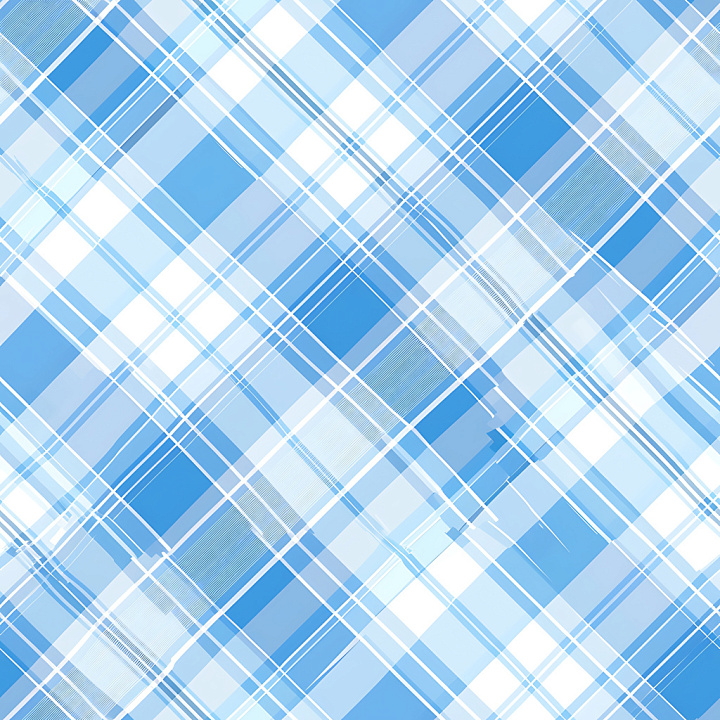 Blue and White Plaid with Fine Line Details seamless PBR texture preview
