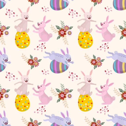 Digital Paper Texture Featuring Playful Easter Bunnies And Floral Motifs seamless All Christmas Digital paper PBR texture
