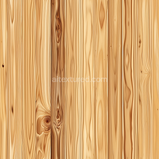 Seamless 3D PBR Texture of Light Pine Wood Planks with Distinct Knots and Grain