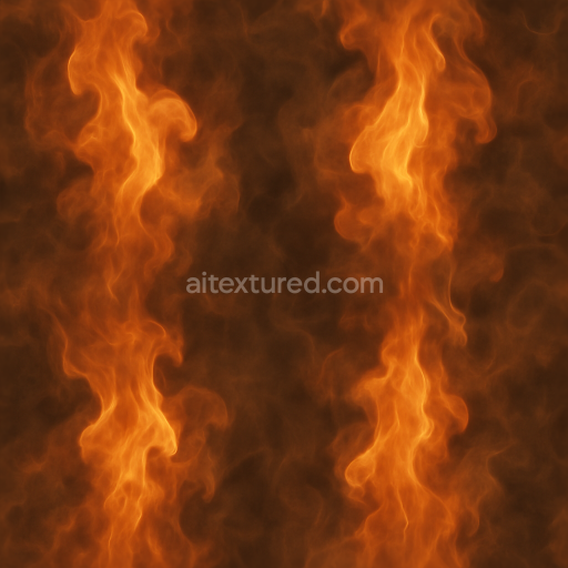Seamless 3d texture pbr 8k flickering flame with fire smoke swirl effect