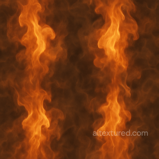 Flickering Flame With Fire Smoke Swirl Effect seamless Fire PBR texture