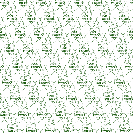 St Patrick Day Leaf Pattern in Green on White Seamless Texture seamless St patrick PBR texture