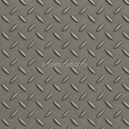 Seamless 3d texture pbr 8k tactile plate with diamond plate surface and matte finish