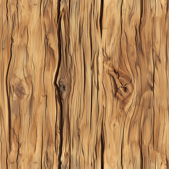 Weathered Wood Planks with Natural Cracks and Knots seamless PBR texture preview