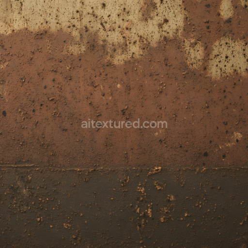 Seamless 3D Rusty Metal PBR Texture Featuring Heavy Corrosion and Pitted Holes