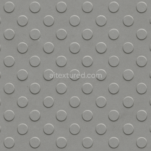 Seamless 3d texture pbr 8k tactile plate raised circles on matte finish aluminum sheet