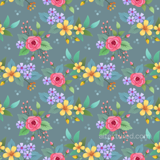 Floral Fabric Texture Featuring Vibrant Rose and Daisy Patterns Floral texture preview