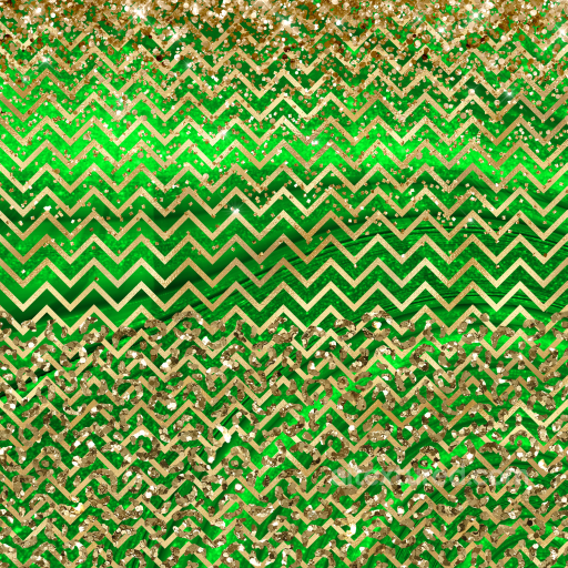 St Patrick Texture of Green Fabric with Gold Glitter Zigzag Pattern seamless St patrick PBR texture
