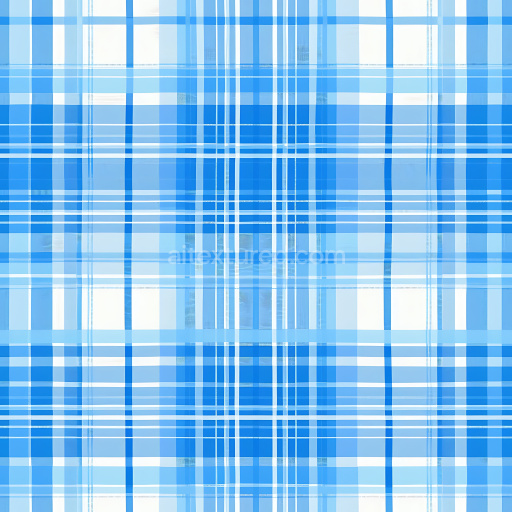 Seamless 3D Blue Plaid Metallic Grid PBR Texture with Layered Lines