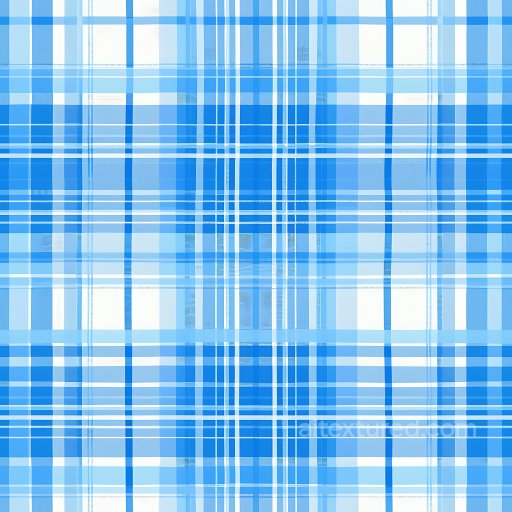 Seamless 3D PBR Texture of Light Blue and White Plaid Fabric Pattern texture preview