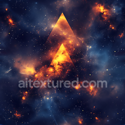 seamless Seamless 3D Space PBR Texture Featuring Fiery Nebula and Deep Starfield texture 8k free download PBR