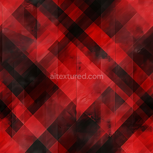 Seamless 3D PBR Red Tinted Metal Panel Texture with Plaid Pattern
