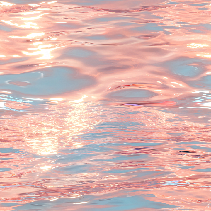 Pink Sunset Water with Soft Wave Ripples seamless PBR texture preview