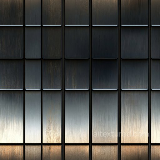 Brushed Steel Metal Panels PBR Texture with Subtle Rust Stains seamless Metal PBR texture