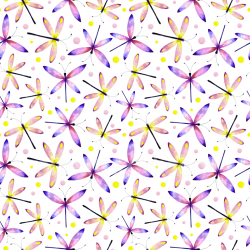 seamless Seamless 3D PBR Texture of Colorful Watercolor Dragonfly Pattern texture 8k free download PBR