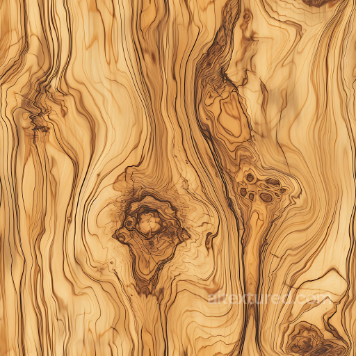 Rustic Pine Wood PBR Texture with Distinct Knots and Curved Grain seamless Wood PBR texture