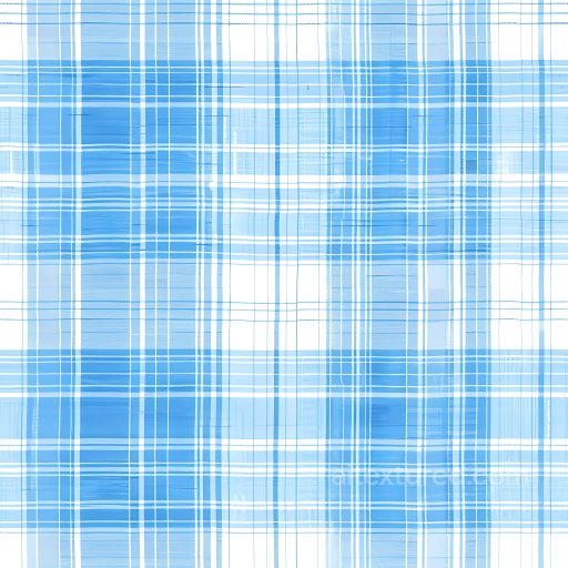 Seamless 3D PBR Texture of Light Blue and White Plaid Fabric Pattern texture preview
