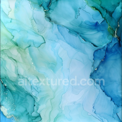 seamless Seamless 3D Alcohol Ink PBR Texture with Turquoise Blue Fluid Waves and Soft Marbling texture 8k free download PBR