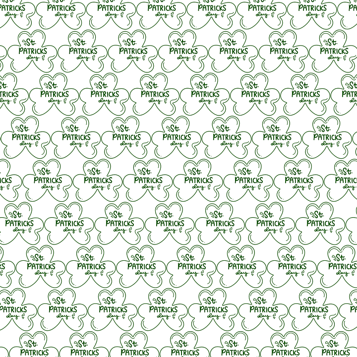St Patrick Day Digital Paper with Shamrock Pattern seamless PBR texture preview