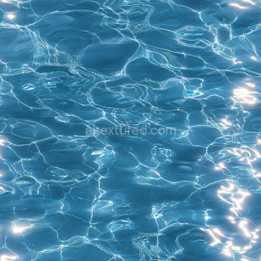 Seamless 3D PBR Texture of Crystal Clear Pool Water with Realistic Light Caustics