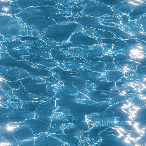 Crystal Clear Pool Water Seamless Texture with Realistic Light Caustics seamless Water PBR texture
